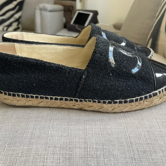 Authentic Chanel espadrilles flat shoes slip-ons - Picture 3 of 11